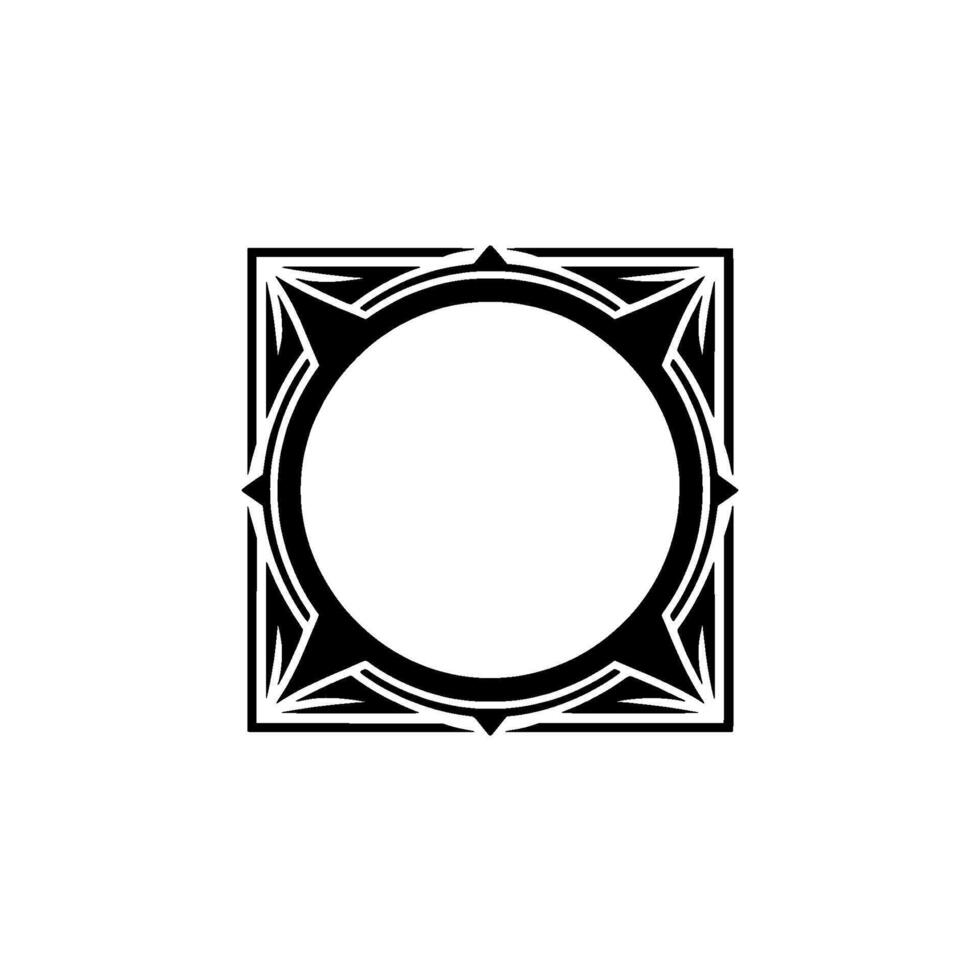Geometric Deco Frame, Minimalist - Ornament vector
