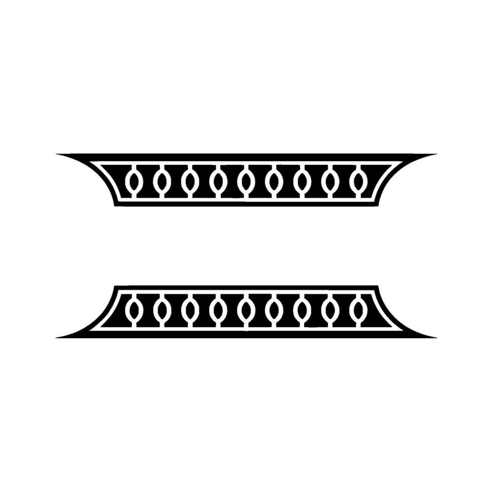 Art Deco Border, Stylized Ornamentation, Vintage vector