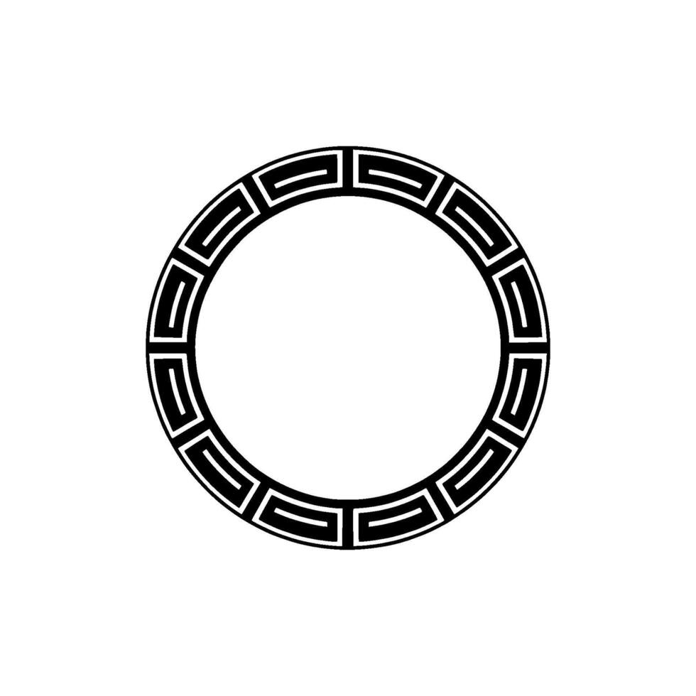 Geometric Circle Frame, Minimalist, Circular Motif - Decorative vector