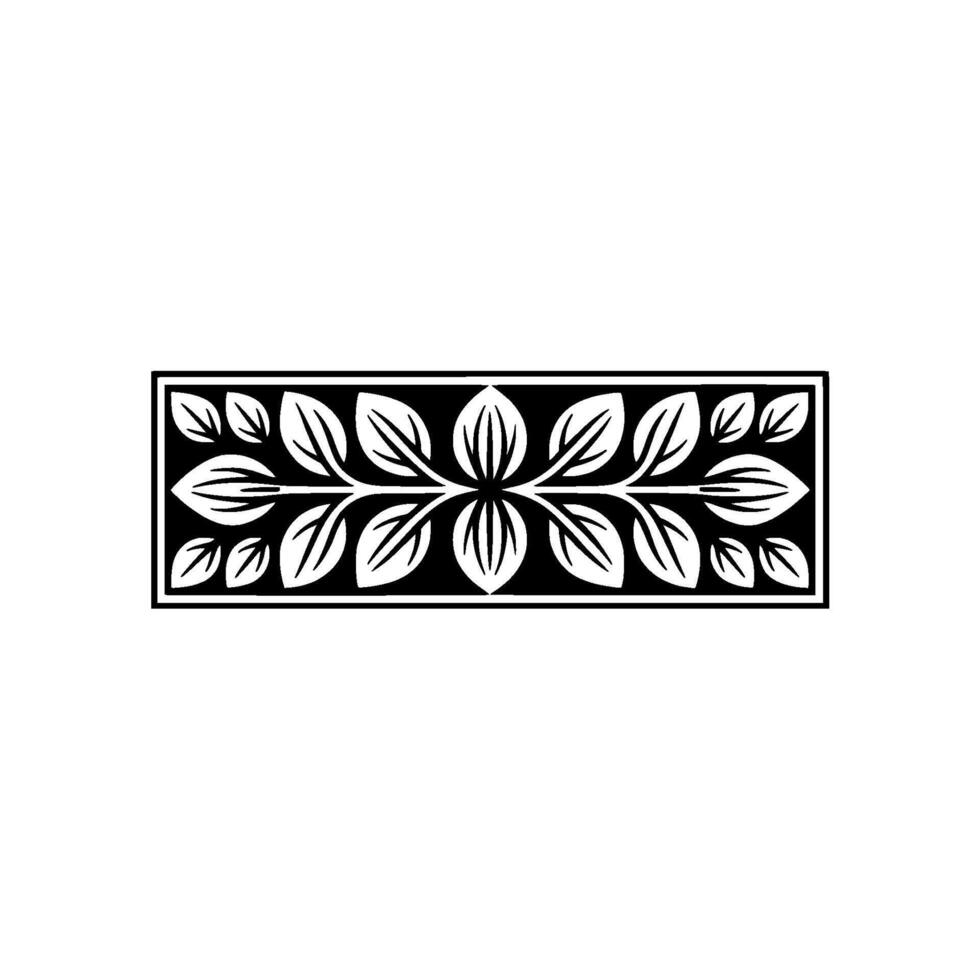 Elegant Botanical Border, Vintage Style - Leaf vector