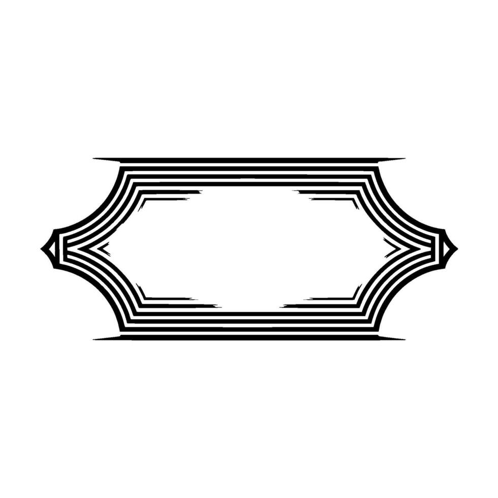 Geometric Deco Frame, Elegant Border, Minimalist - Gradient vector