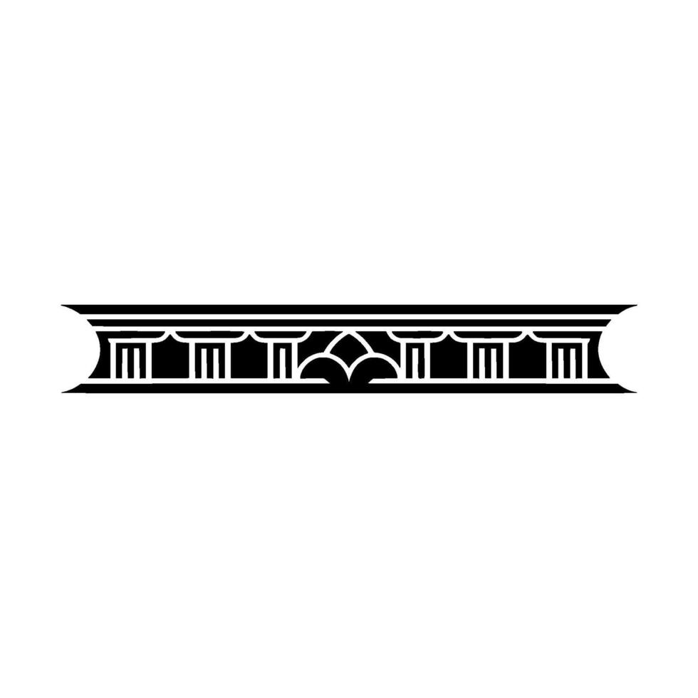 Art Deco Architectural Ornament, Geometric Border - Pattern vector