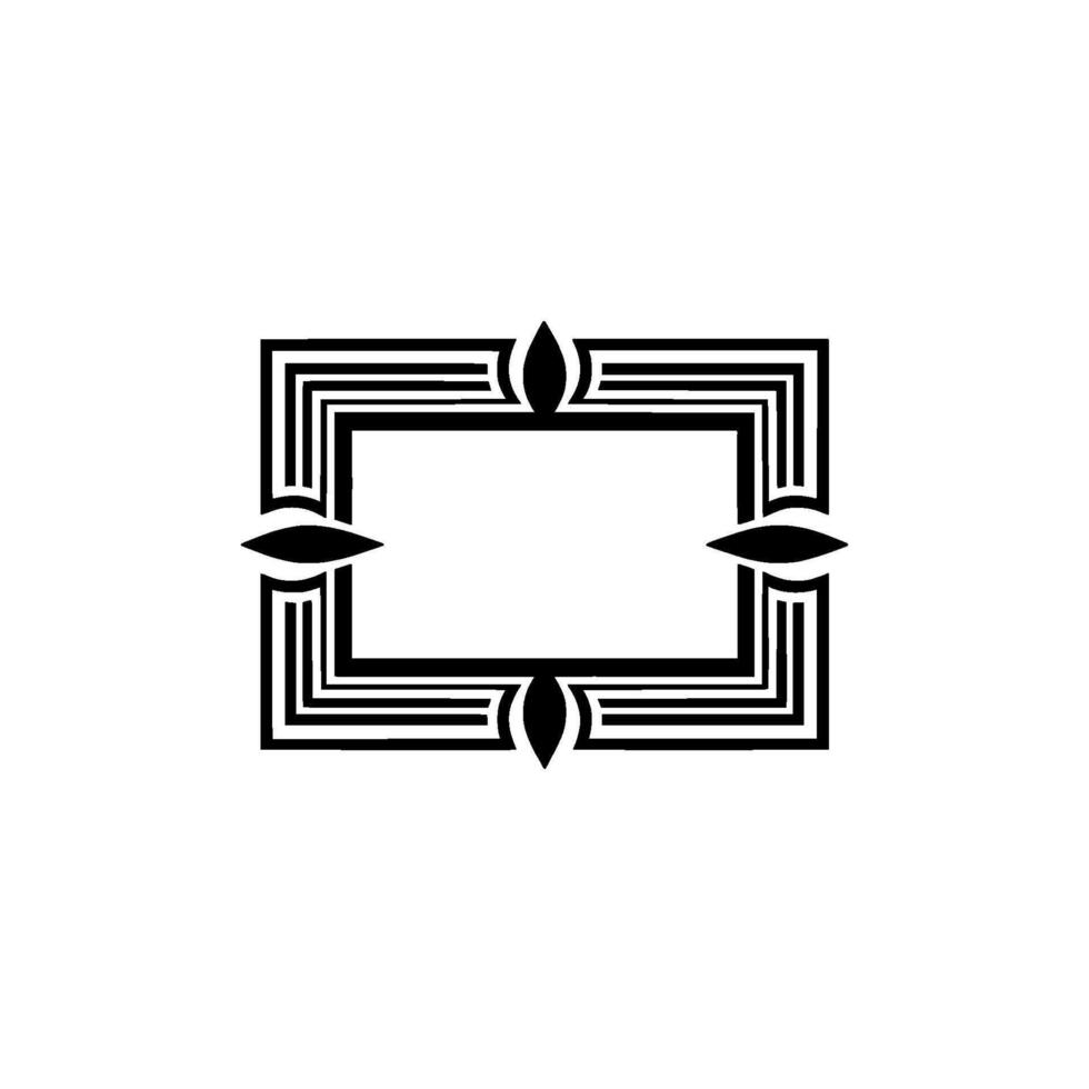 Art Deco Frame, Geometric Ornament, Vintage Element, Retro vector