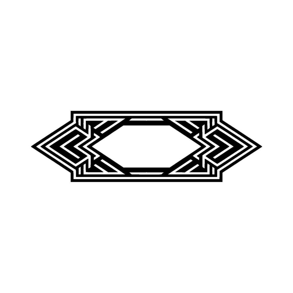 Geometric Deco Ornament, Elegant Border, Art deco vector