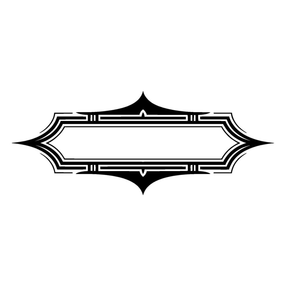 Art Deco Frame, Elegant Ornament, Vintage, Minimalist Border - Linear vector