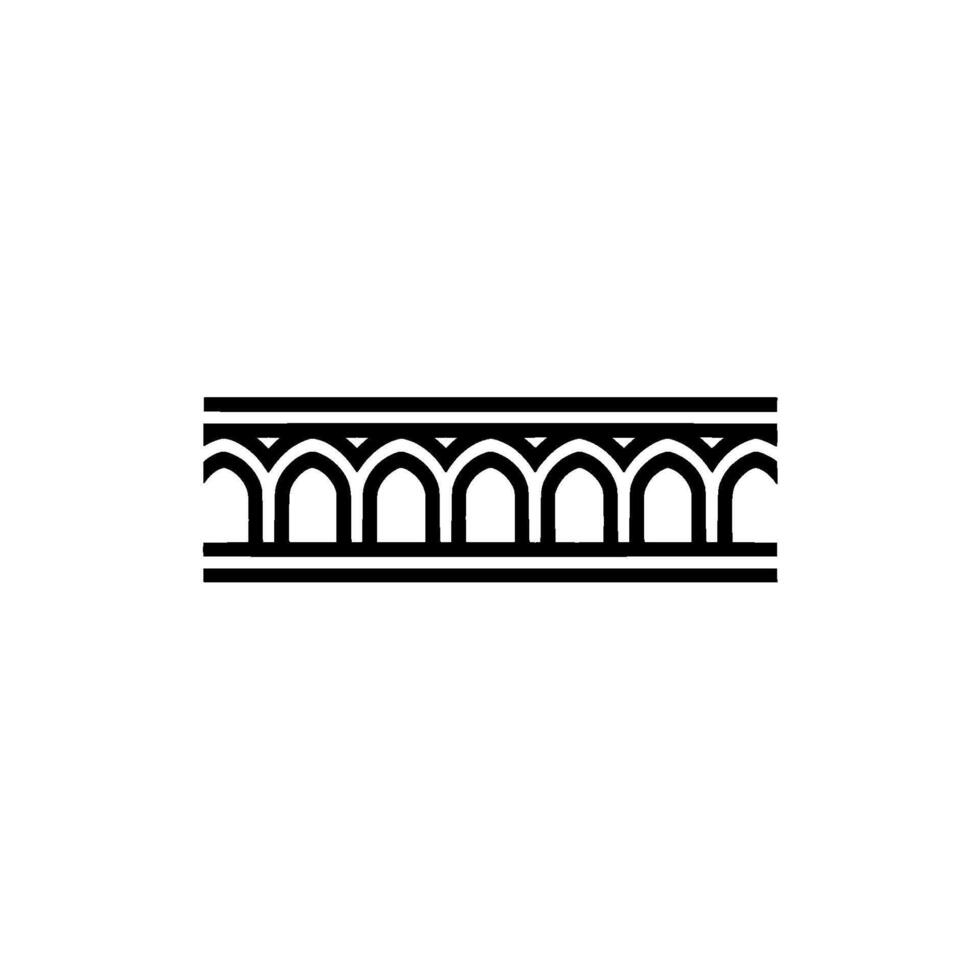 Geometric Arch Border, Minimalist - Pattern vector