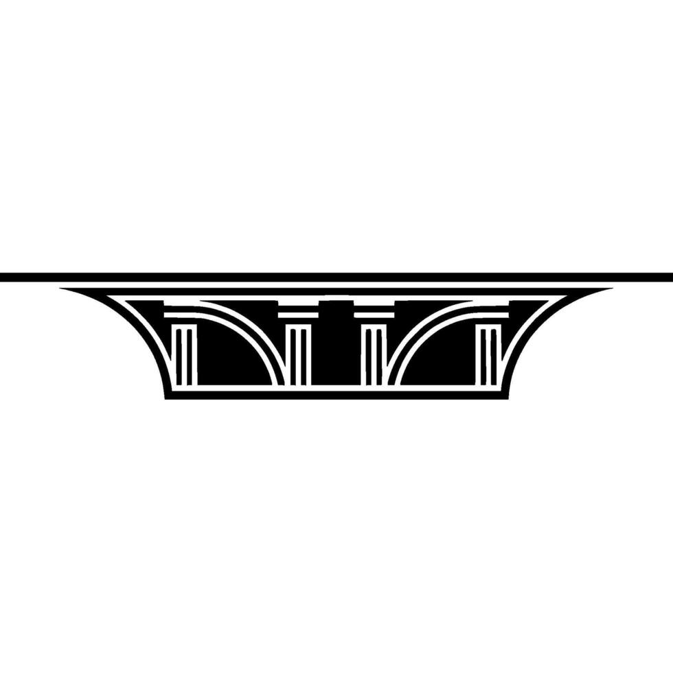 Art Deco Archway, Geometric Ornamentation, Minimalist, Stylized vector