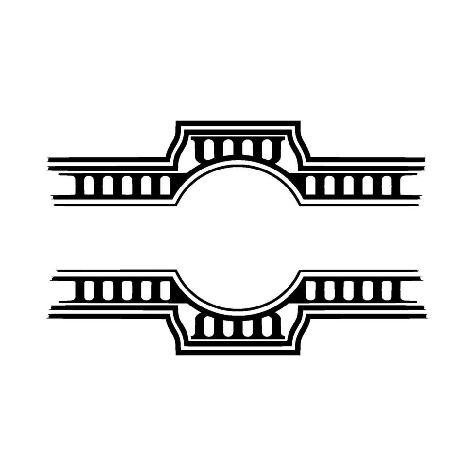 Art Deco Frame, Elegant Border, Vintage, Minimalist, Ornament vector