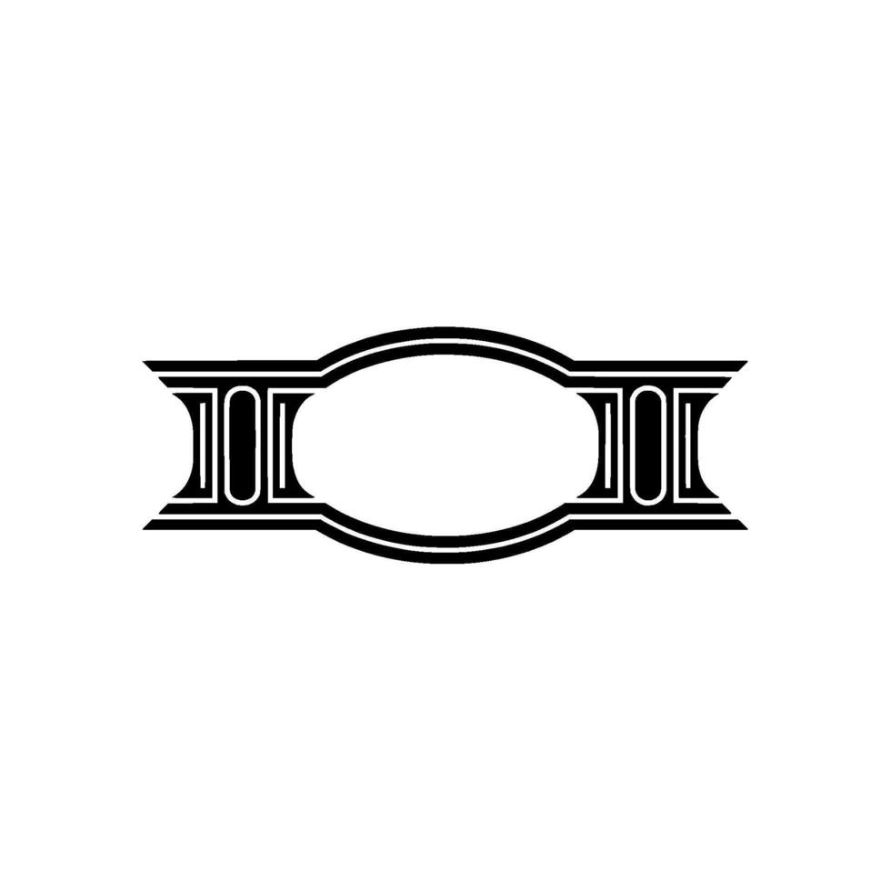 Art Deco Ornament, Geometric, Minimalist Emblem vector