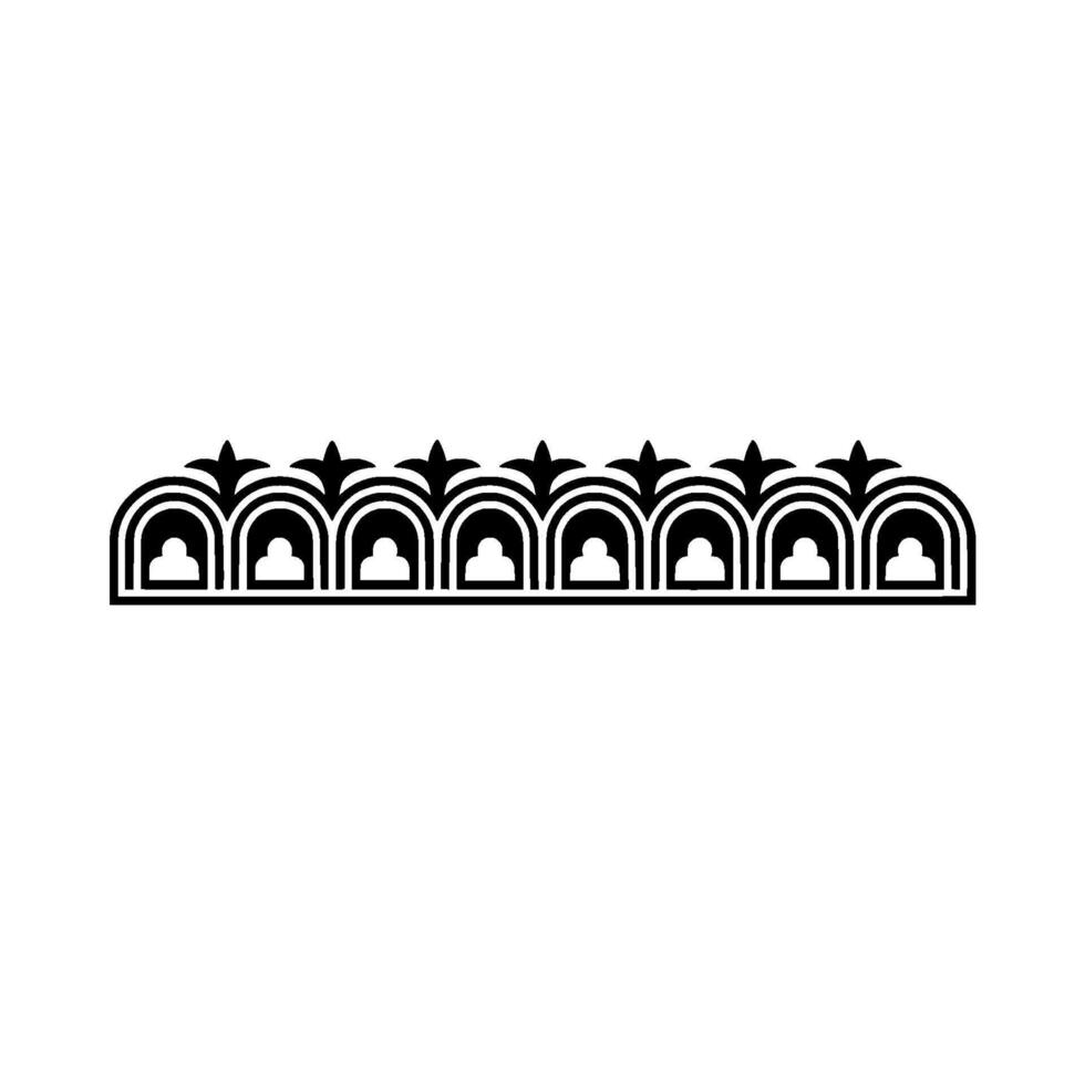 Art Deco Arch Motif, Minimalist, Elegant Border vector