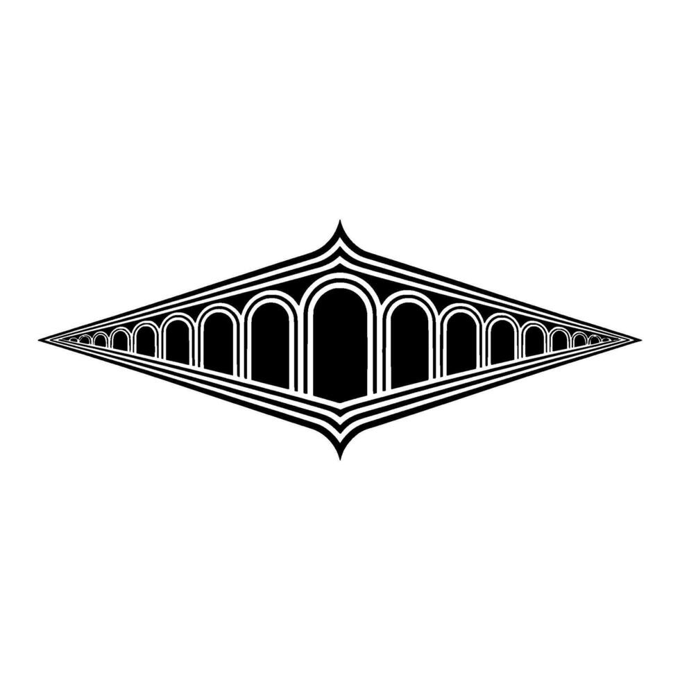 Geometric Archway, Minimalist, Abstract Symmetry vector