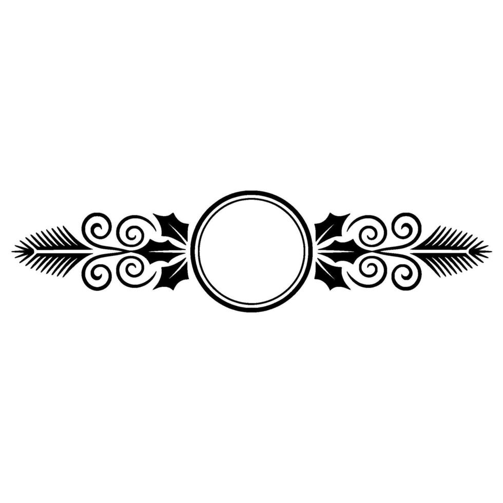 Elegant Decorative Border, Vintage Element, Swirls vector
