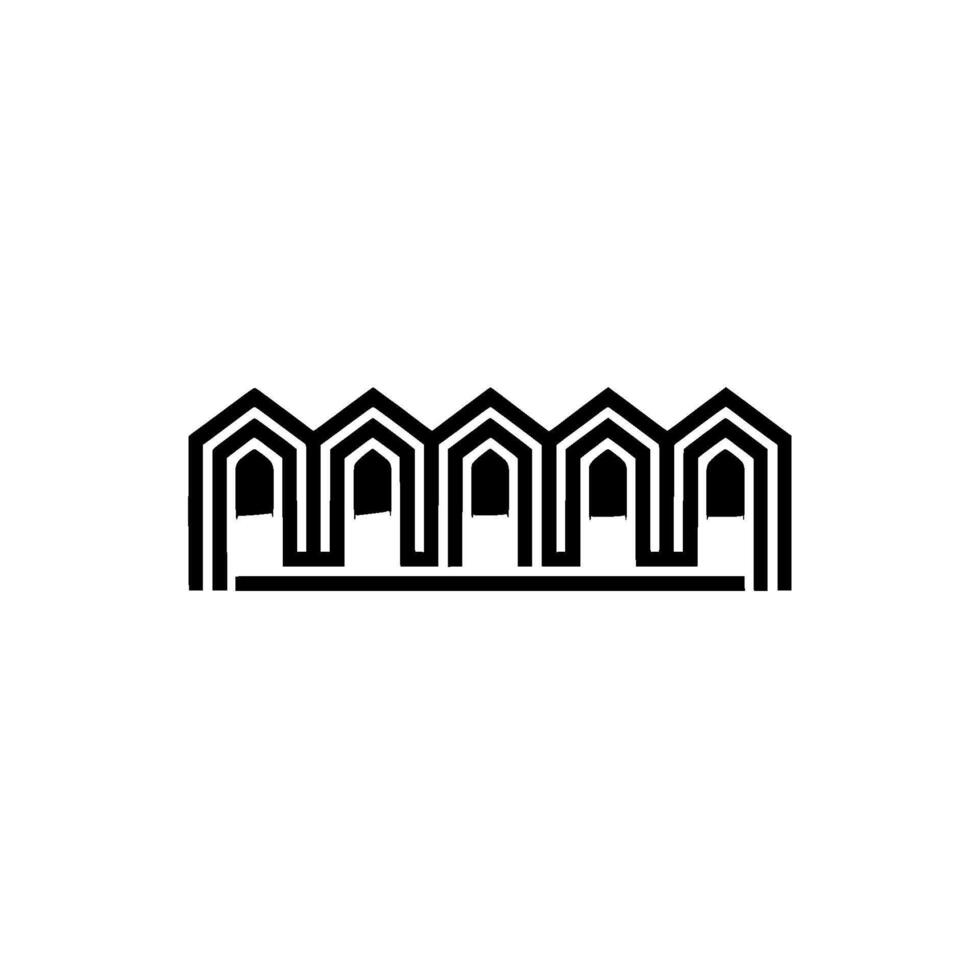 Geometric Horizon, Minimalist Architecture Silhouette vector