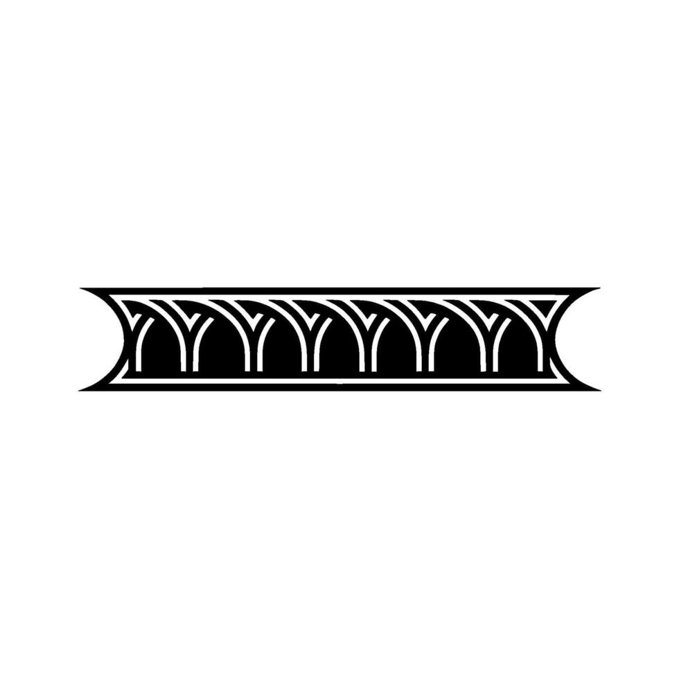 Art Deco Ornament Border, Geometric Elegance, Linear vector