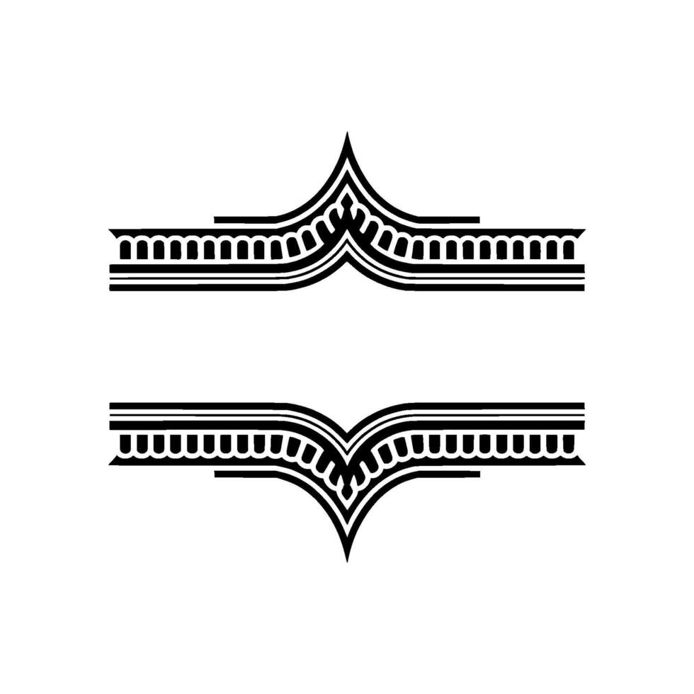 Art Deco Border Elements, Geometric, Vintage Style, Line vector