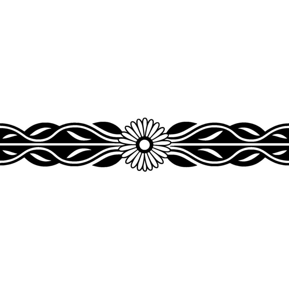 Celtic Daisy Border, Elegant Decorative Element vector
