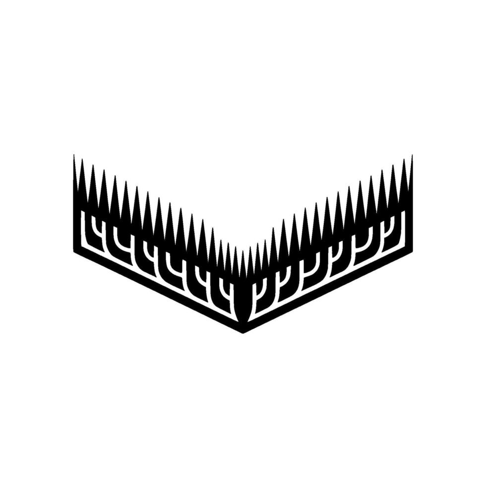 Geometric Spike Emblem, Minimalist, Sharp Contrast vector