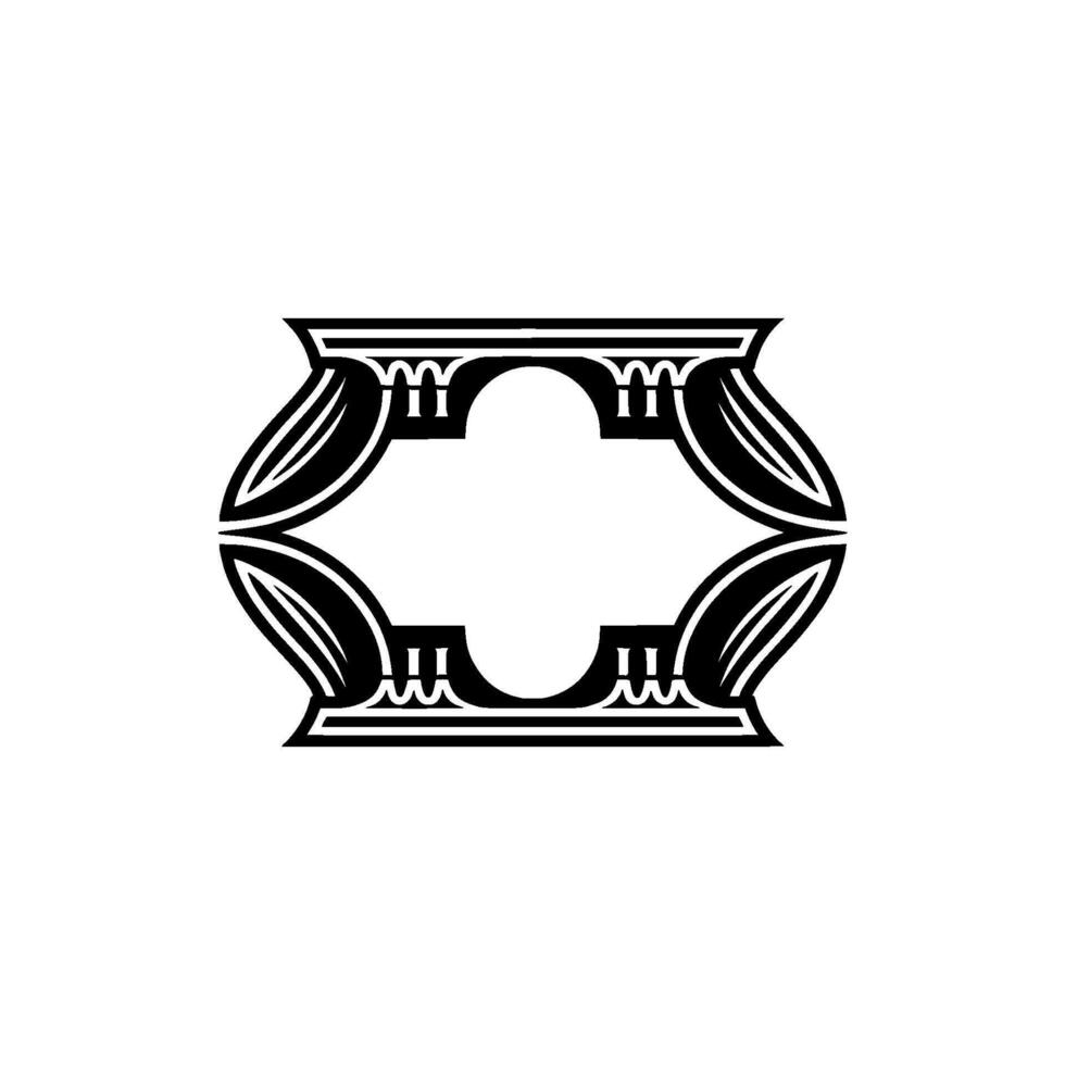 Elegant Vintage Ornament, Art Deco Frame, Classic vector