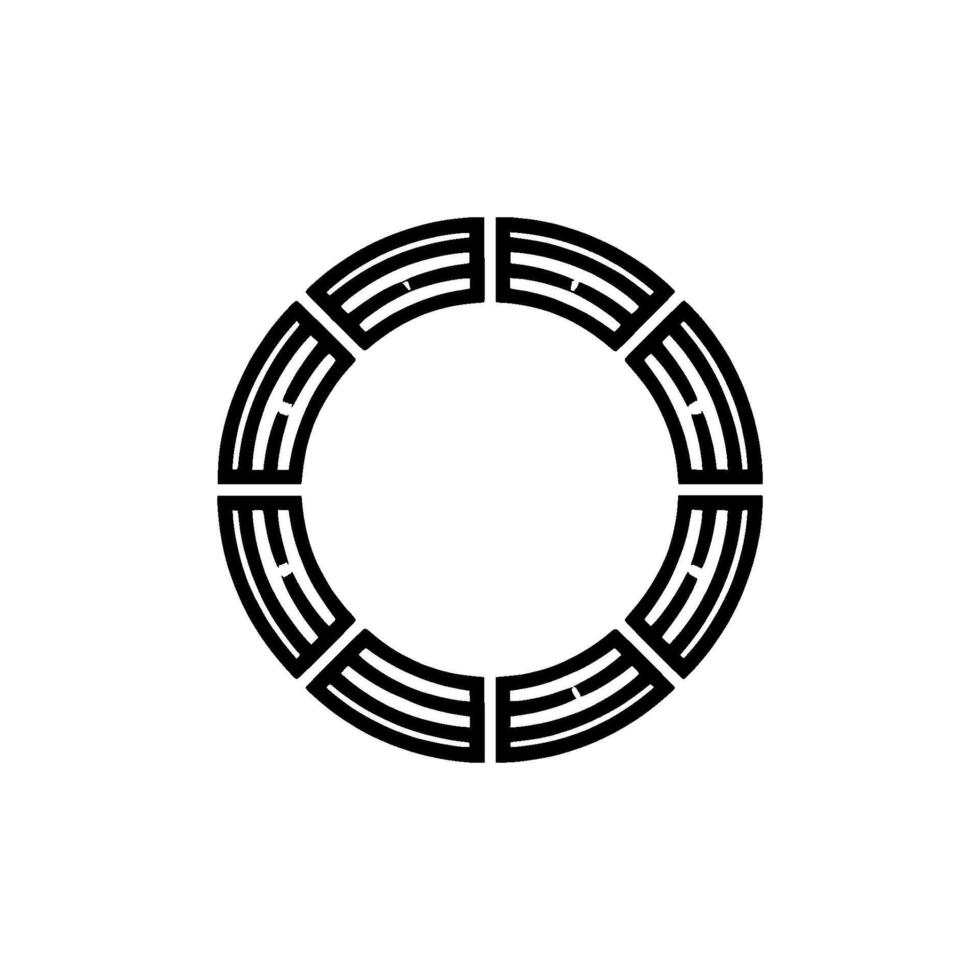 Geometric Circle Emblem, Minimalist, Modern Abstract vector