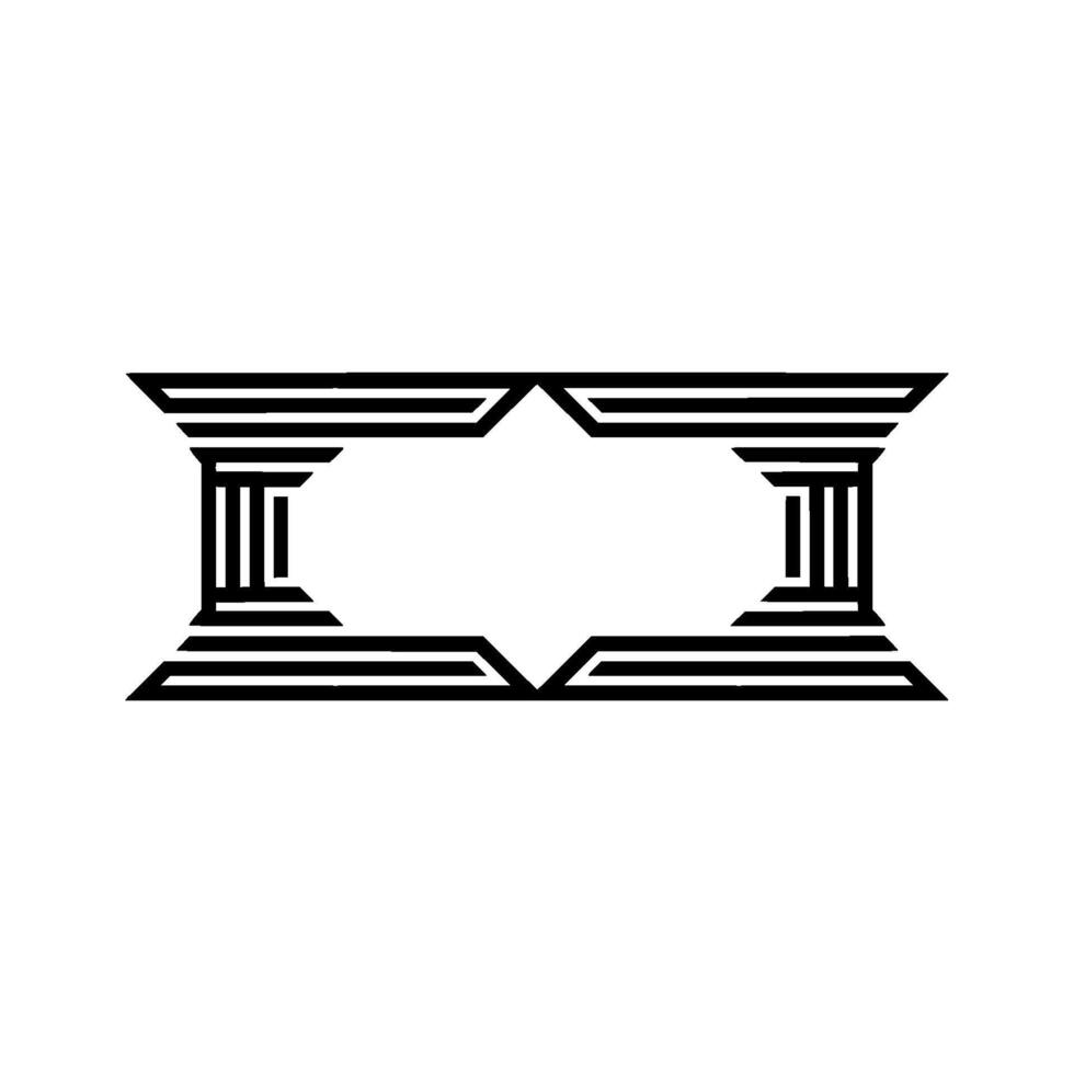 Geometric Temple Frame, Minimalist, Geometry vector