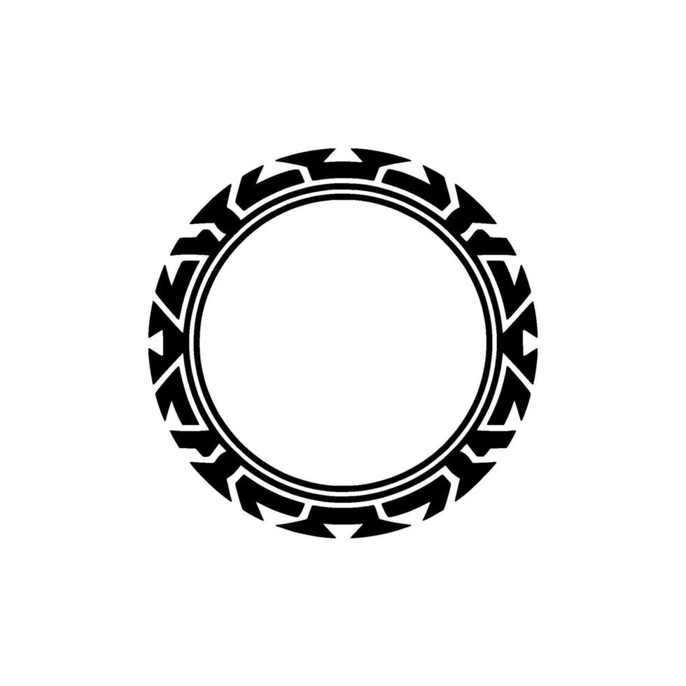 Tribal Circle Frame, Bold Geometric vector