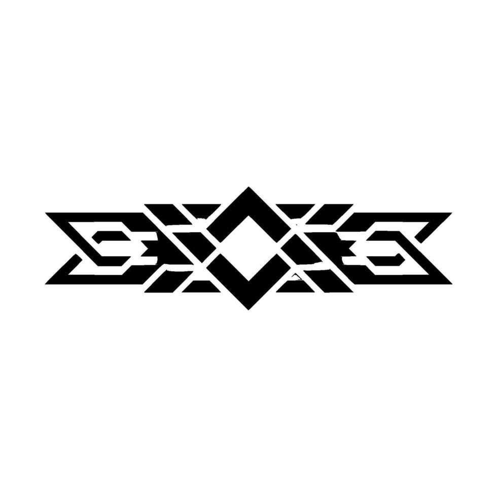 Geometric Tribal Emblem, Dark Gradient, Modern Abstract vector