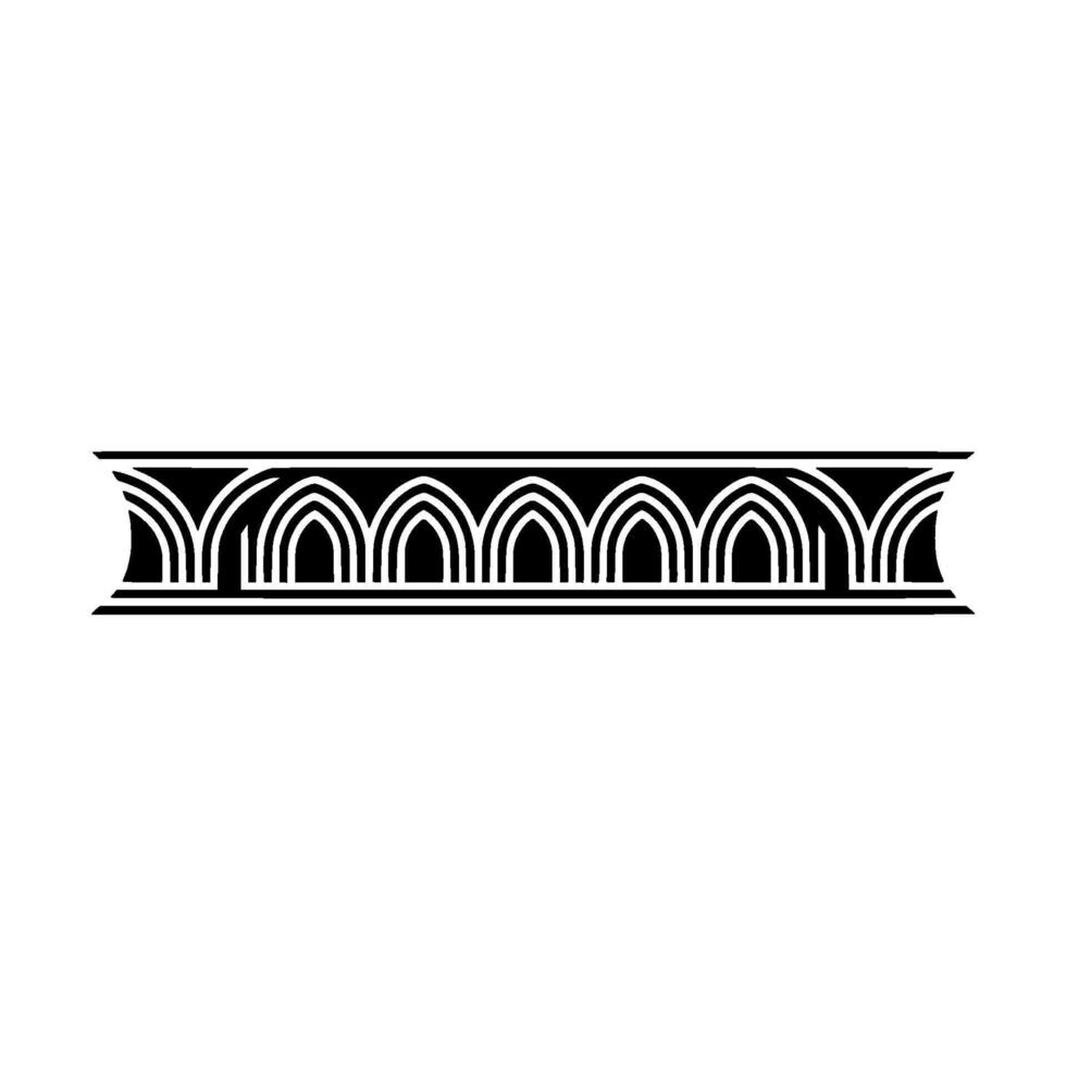 Art Deco Arch Motif, Elegant Border - Pattern vector
