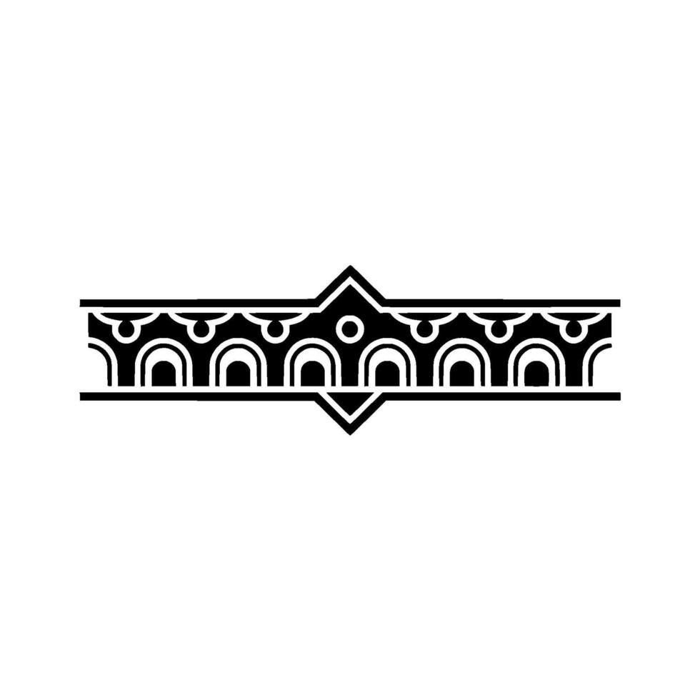 Art Deco Border Ornament, Geometric Elegance vector