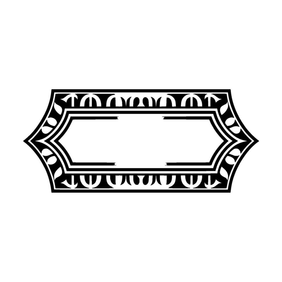 Art Deco Frame, Elegant Border, Vintage, Minimalist Style, Shadow vector