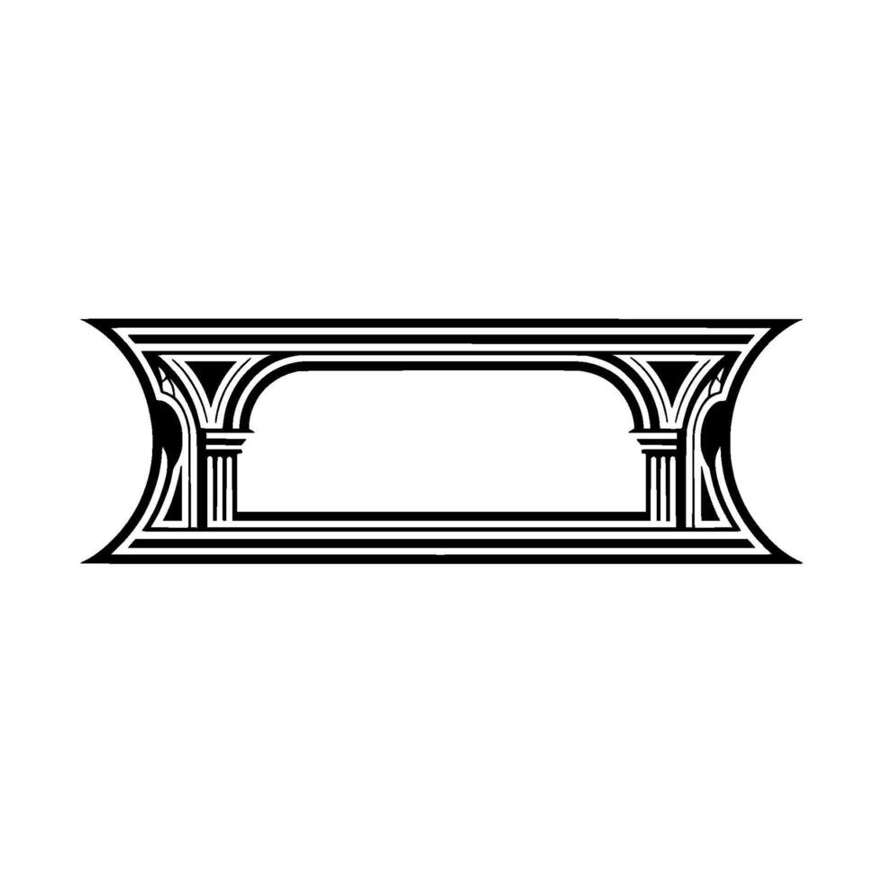 Art Deco Archway, Geometric Ornamentation, Vintage, Stylized vector