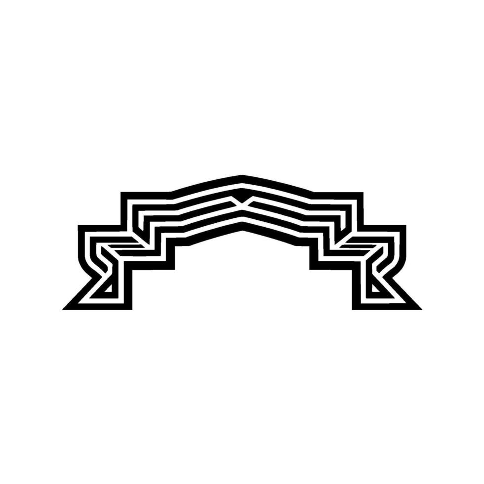 Geometric Archway, Minimalist, Abstract Pathway vector