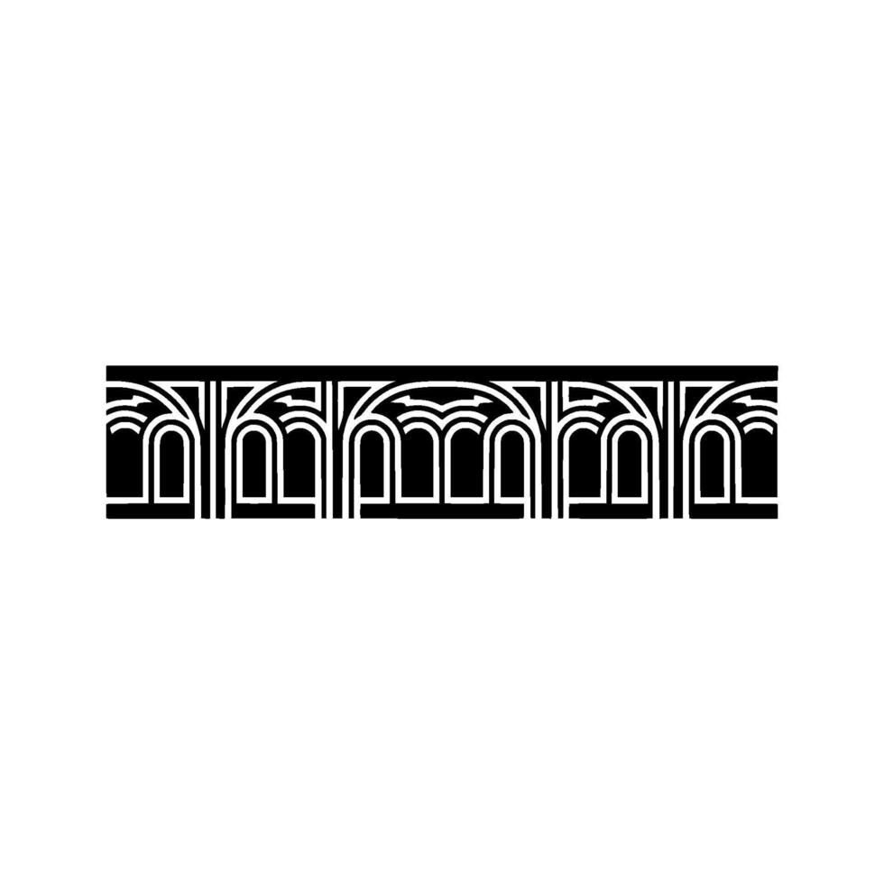 Art Deco Linear Border, Geometric Ornamentation vector