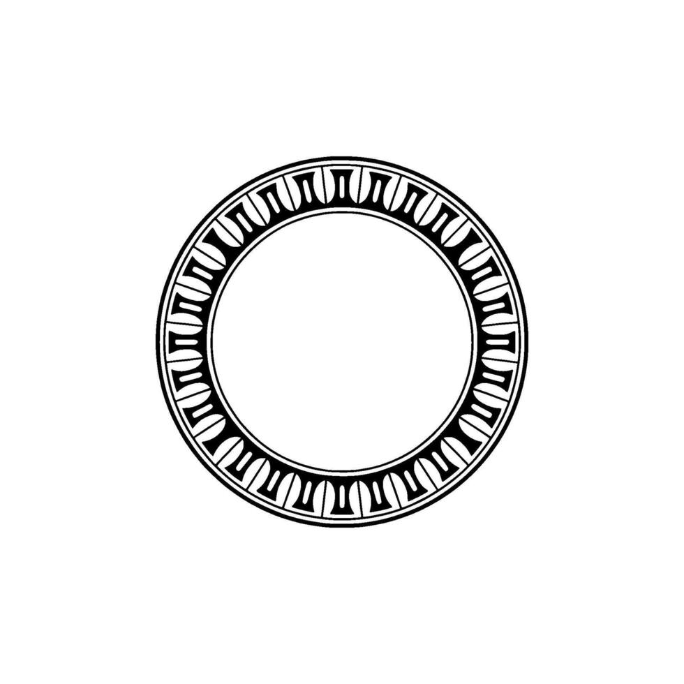 Geometric Circle Frame, Minimalist, Circular Motif, Monochromatic vector
