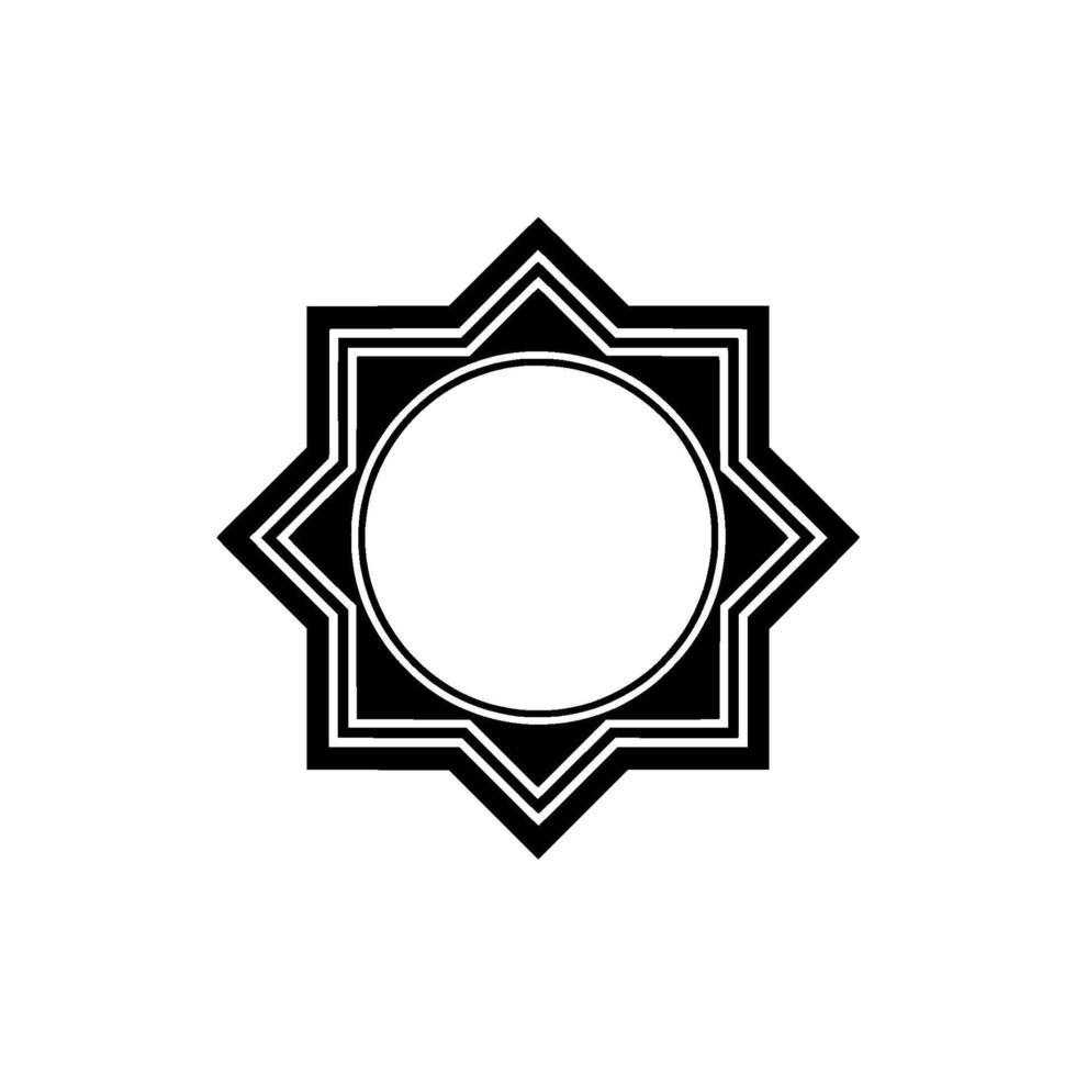 Geometric Starburst, Minimalist, Circular Emblem, Star vector