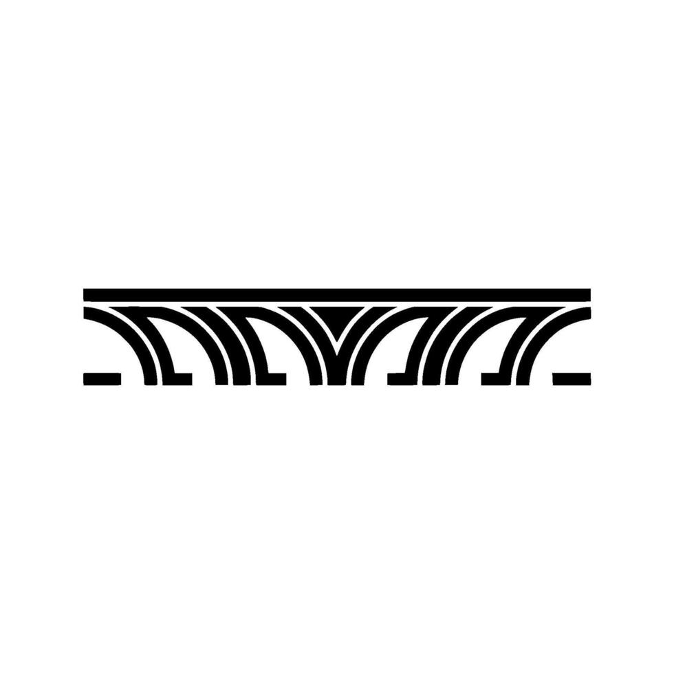 Art Deco Linear Ornament, Geometric, Minimalist Style vector