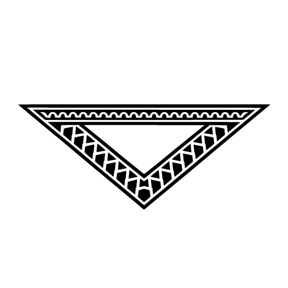 Geometric Triangle Ornament, Minimalist, Symbolic Motif vector