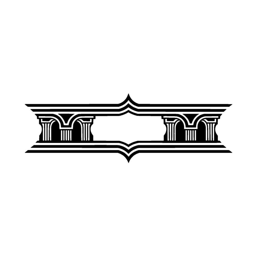 Art Deco Column Border, Elegant Element, Ornamentation vector