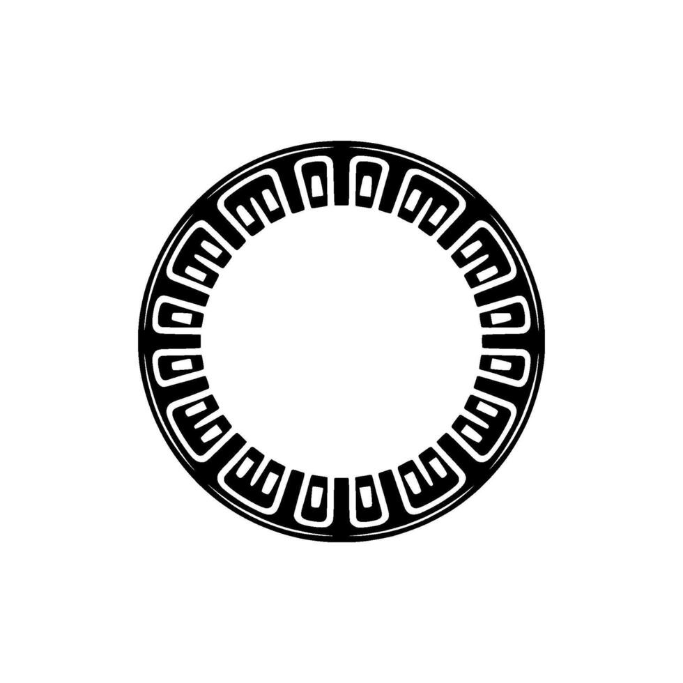 Geometric Aegean Frame, Minimalist vector