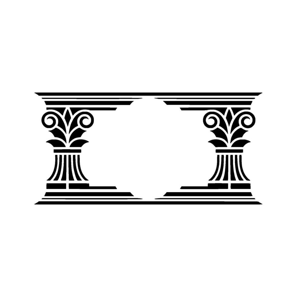 Classical Column Motif, Elegant, Minimalist Style vector
