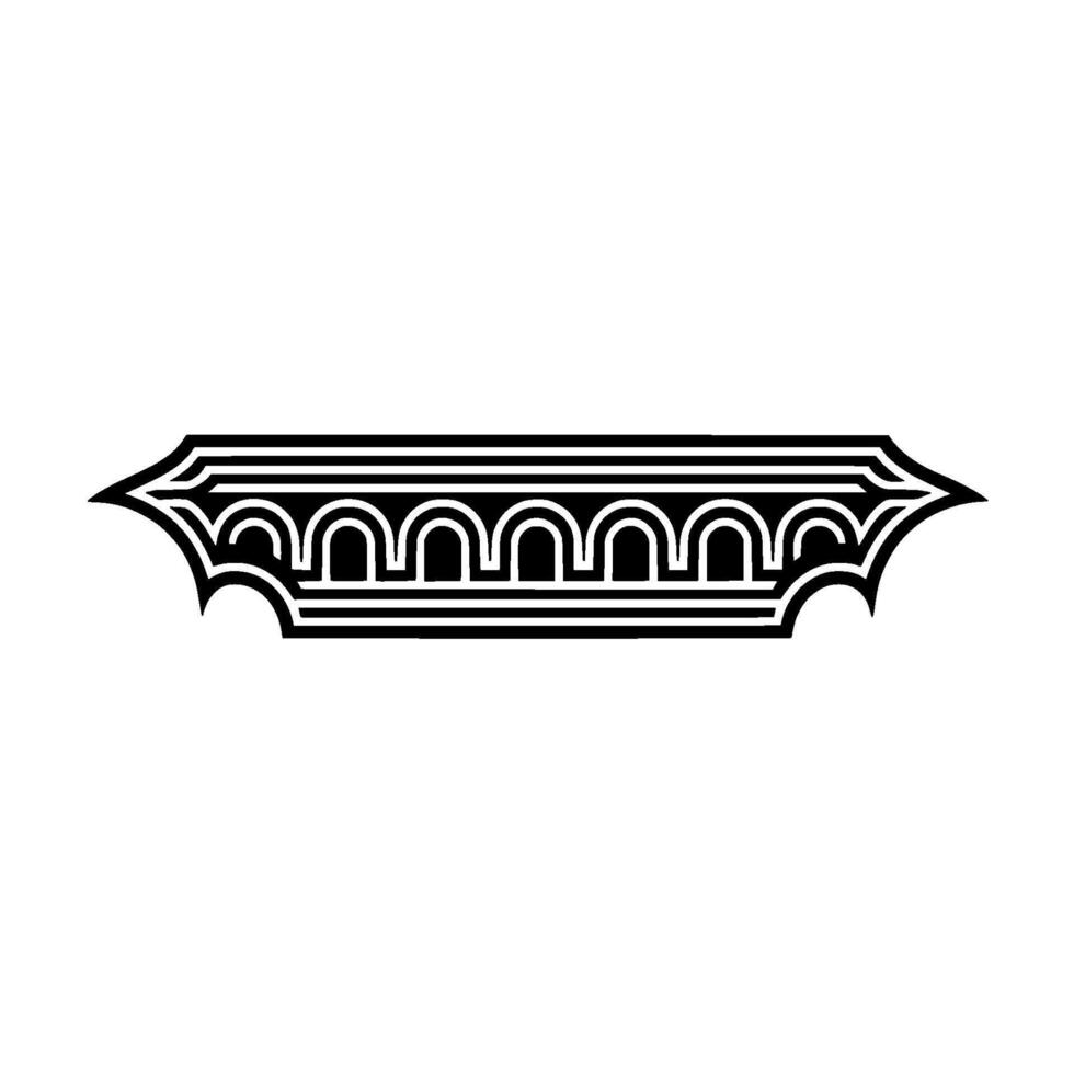 Art Deco Arrow Ornament, Geometric vector