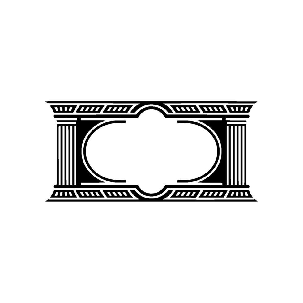 Art Deco Emblem, Elegant Framework, Minimalist vector