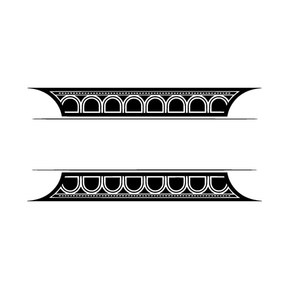 Art Deco Border Elements, Minimalist, Elegant Separation vector