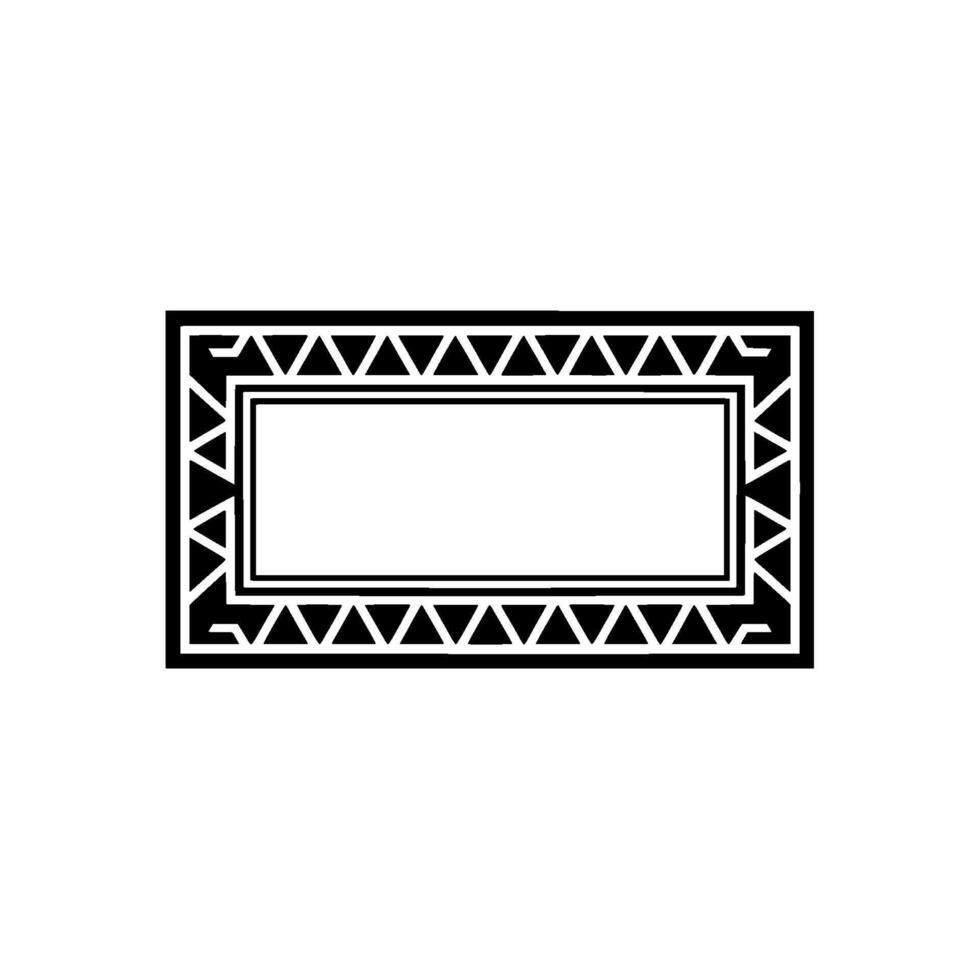 Geometric Deco Frame, Minimalist, Blank Space - Border vector