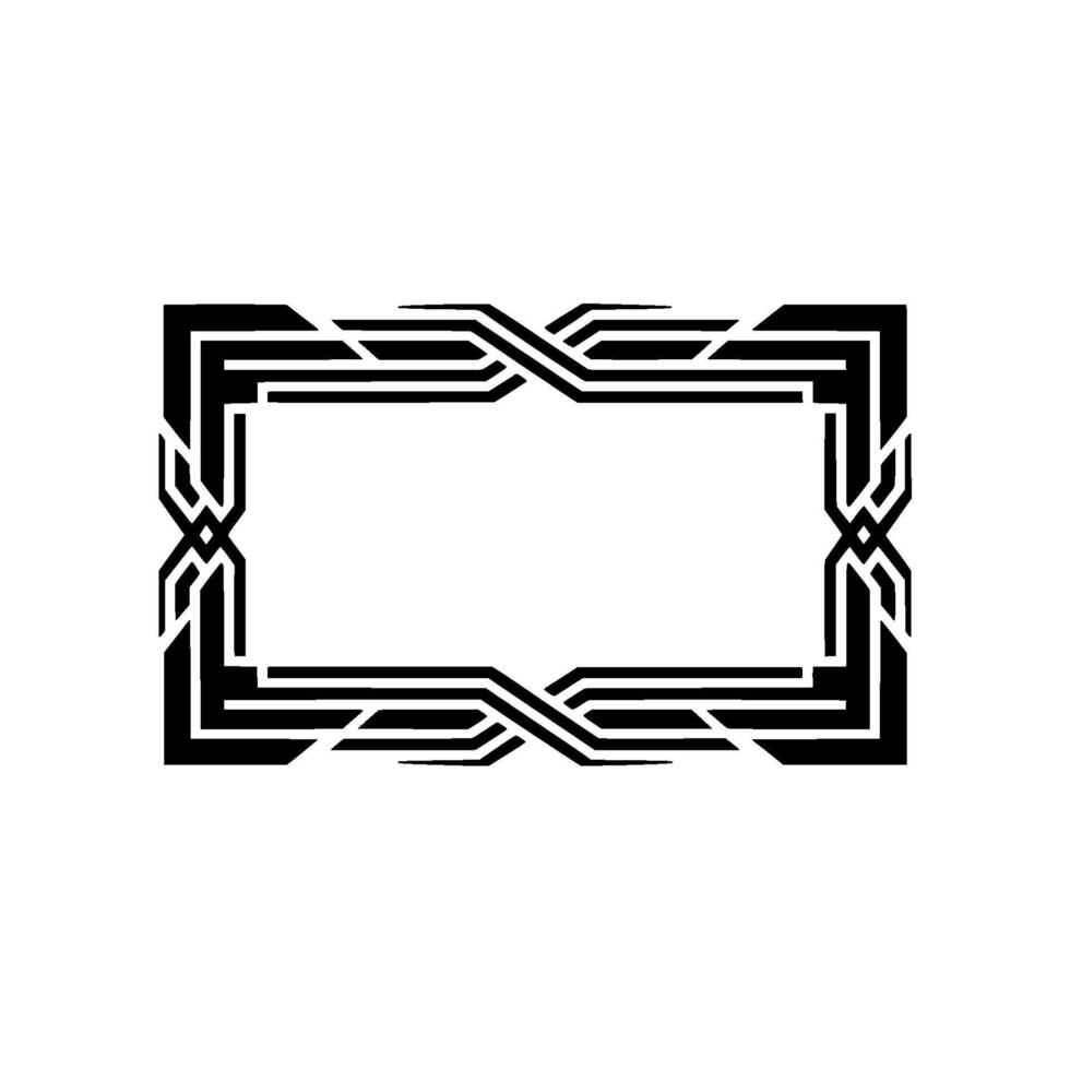 Intricate Geometric Frame, Art Deco Style vector