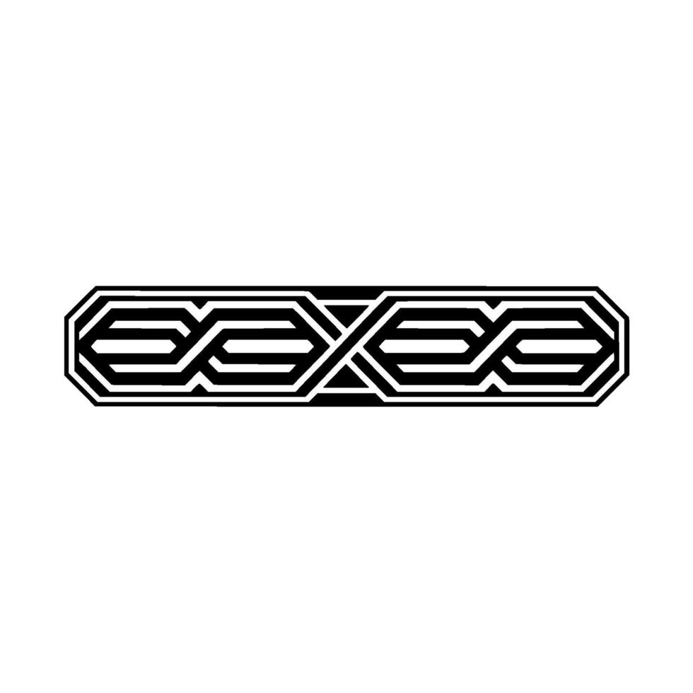 Geometric Interlocking Symbol, Modern Abstract vector