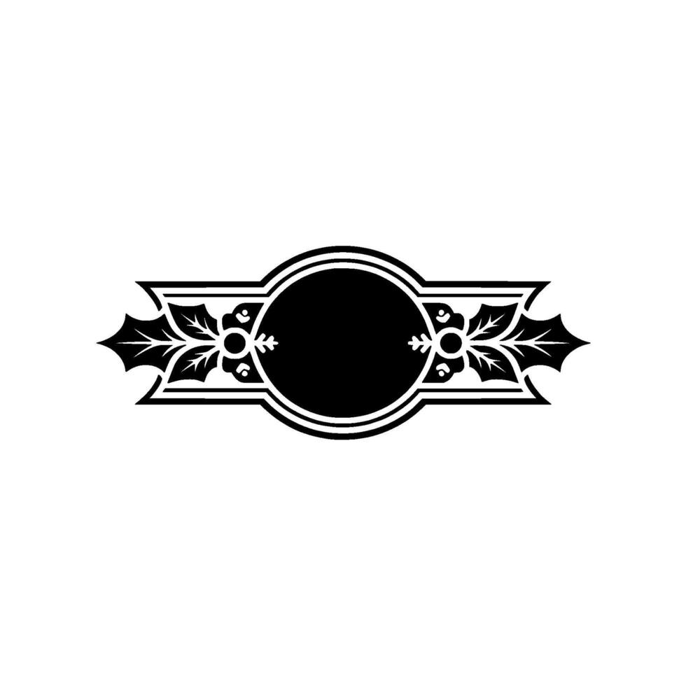 Elegant Vintage Holly Border, Decorative Element vector