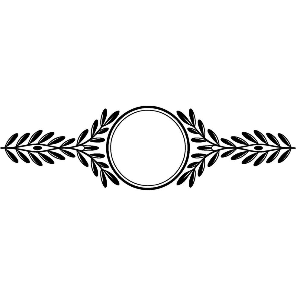 Elegant Circular Ornament, Botanical Border vector