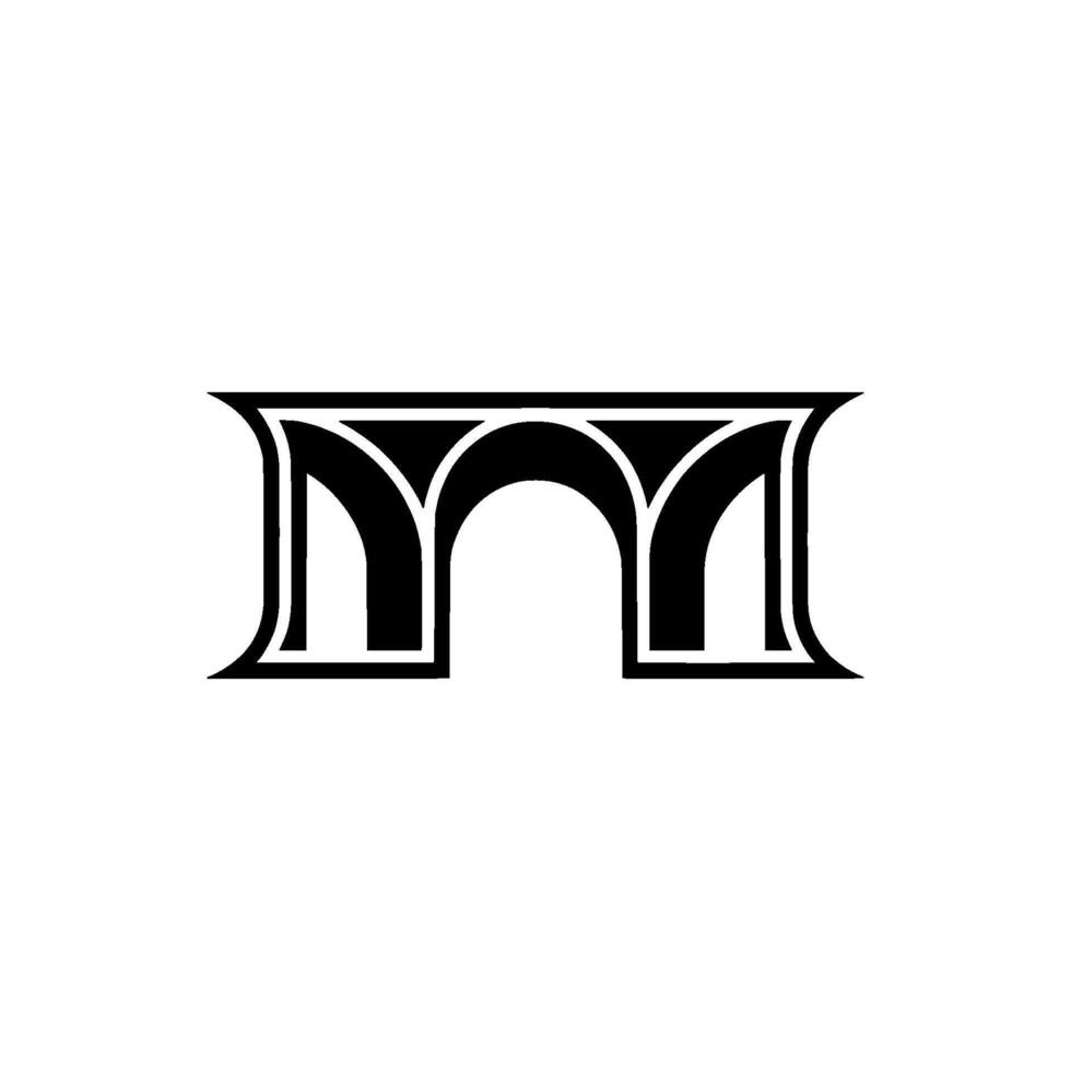 Elegant Monogram M - Minimalist, Vintage Style vector