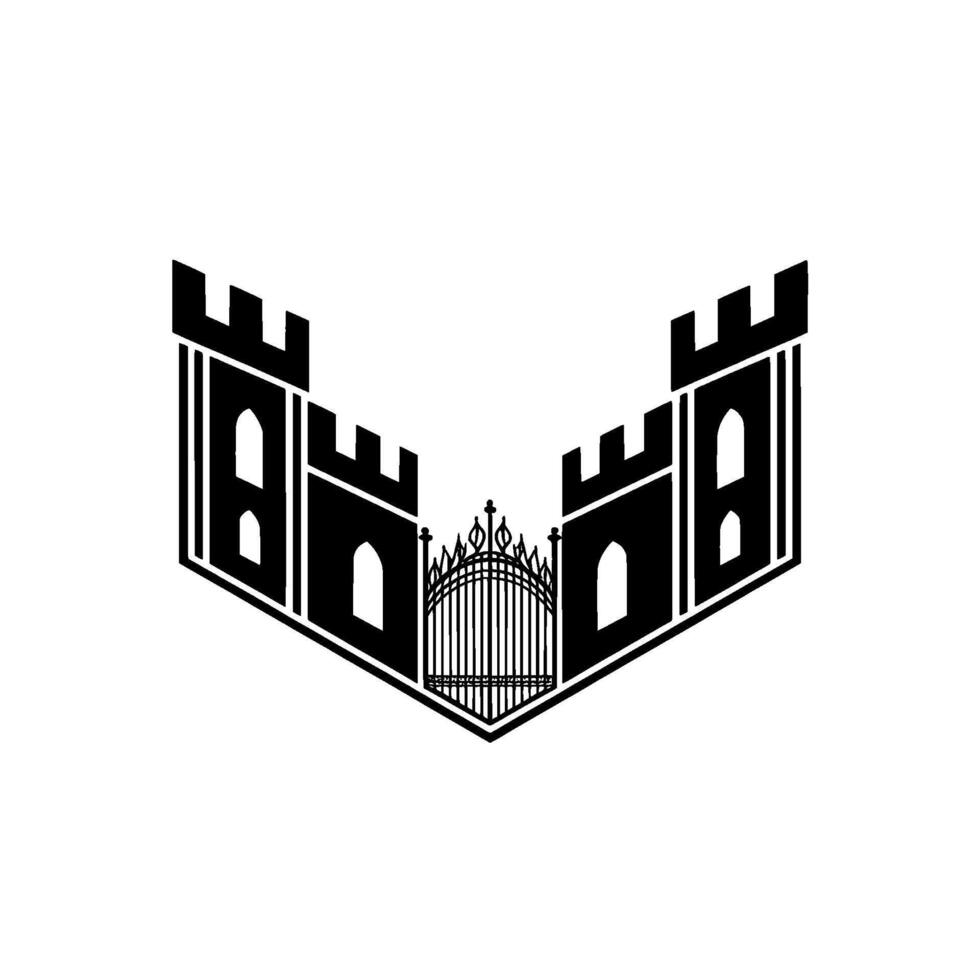 Geometric Fortress, Minimalist Defense, Symbolic Strength vector