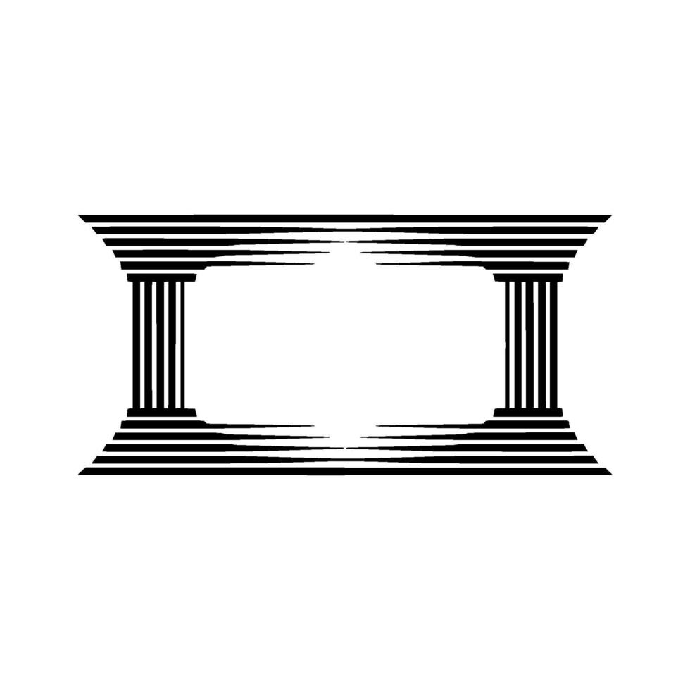 Geometric Temple Frame, Minimalist - Minimalism vector